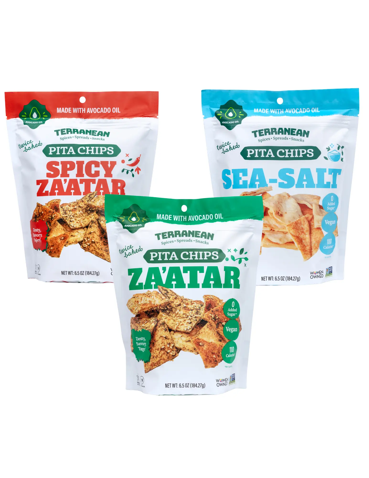 Avocado Oil Pita Chips - Three Pack