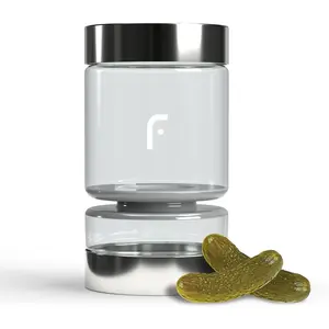 Pickle and Olives Jar with strainer flip, 34oz jar, container, airtight jars, jar with lids