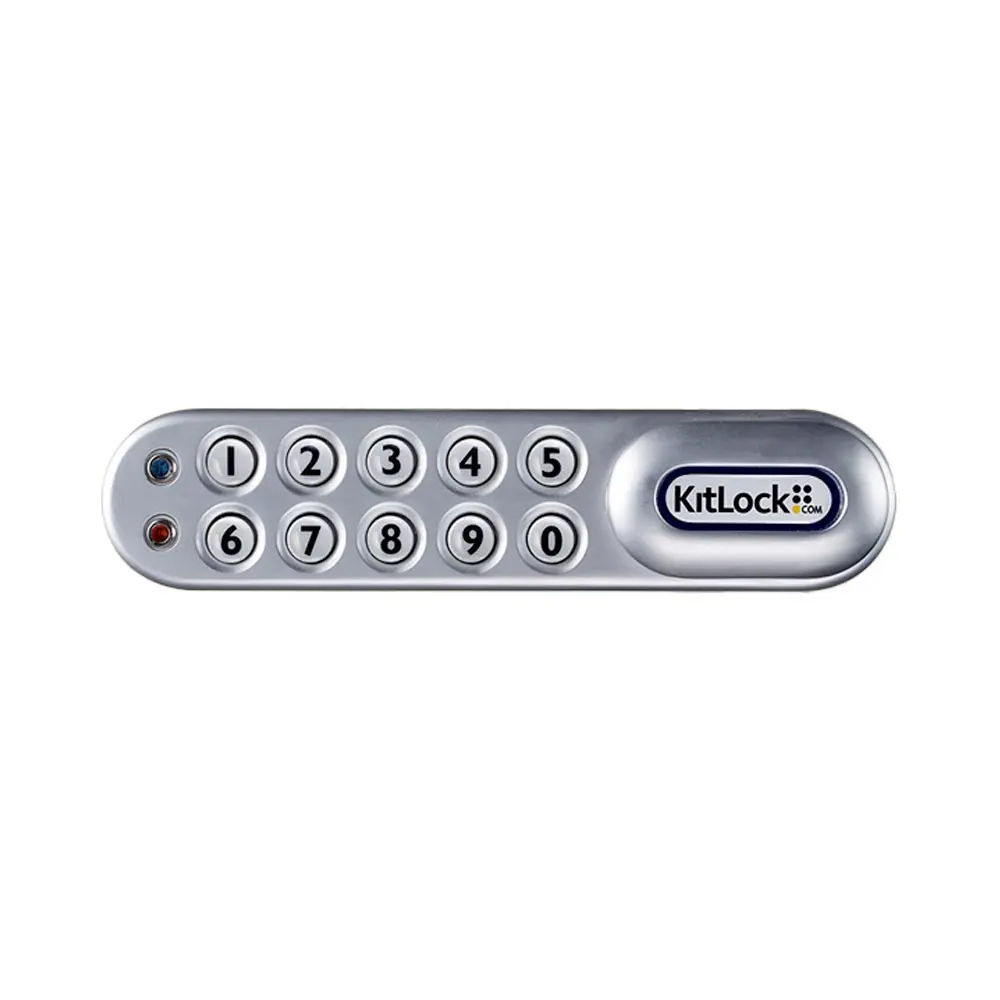 Codelocks KL1000 Classic+ Silver Grey Electronic Combination Kit Lock - 11 Individual Round Buttons, Left/Right Hand Compatible Safety Lock for Cabinets, Lockers, Medical Carts