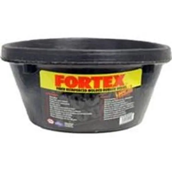 Fortex 383621 Small Black Feeder Pan - 1 Qt Farm Animal & Poultry Feeding Tool, Crackproof, Resilient, Flexible to Low Temperatures, Immediate Bounceback Shape