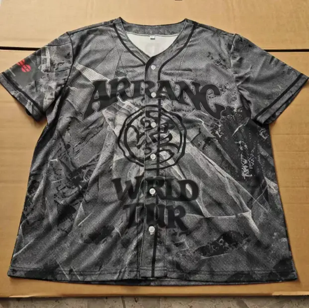 Custom Bangtan Baseball Jersey Arirang, Kpop Gift for Bangtan Fans, V-neck Bangtan Shirt, Bangtan World Tour 2026 Merch Army Jersey