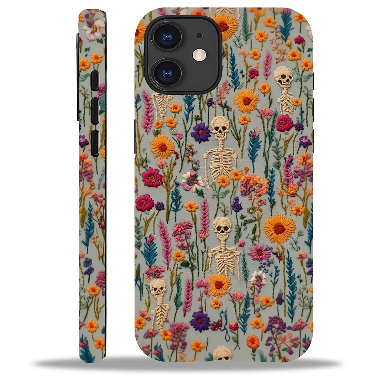 Knitted Skull Flower Pattern