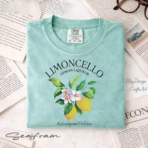 Comfort Colors Limoncello T-shirts, Summer Lemon Liquor Drink Graphic Printed Tee, Cute Gift For Friends