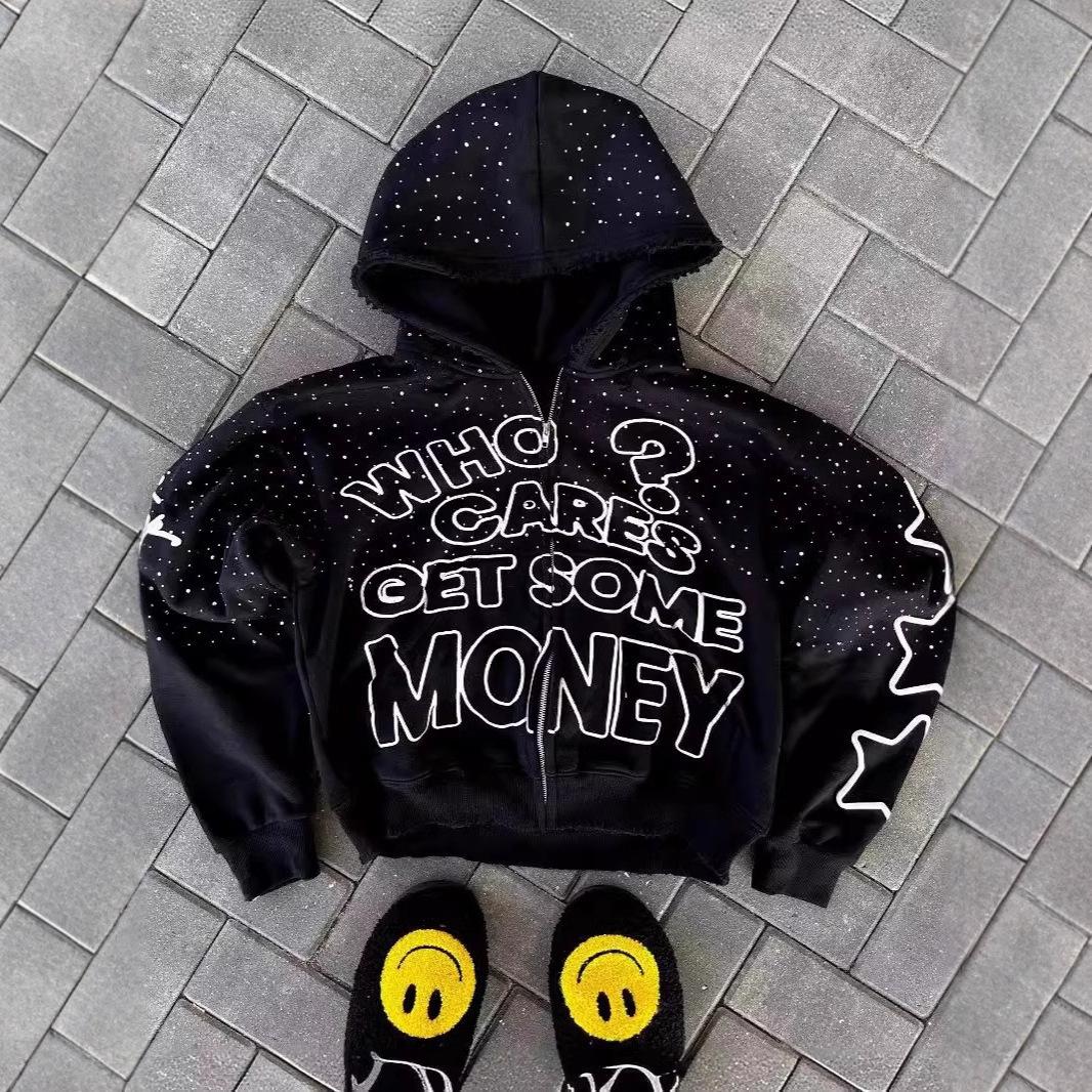 Harajuku fashion Y2K star patch embroidery oversized hoodie womens Gothic hip-hop loose casual sports hoodie street wear All Oversized Christmas Halloween Thanksgiving Day Menswear Sweatshirts Tops Pullover Streetwear Longsleeves