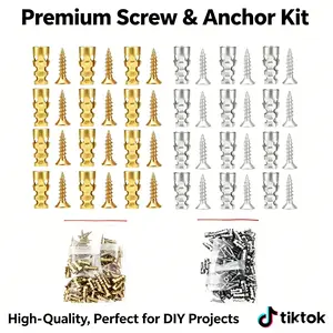 6×14 mm door hinge thread repair screws, short expansion wall anchors available in packs of 30 or 60. Thread repair fasteners for installing hinges on cabinets, tiles, stone slabs, and partition boards.