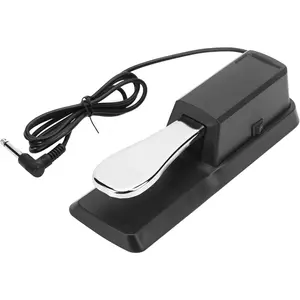 Sustain Pedal for Keyboard, Piano Pedal Keyboard Foot Damper Pedal with Polarity , 1/4?(6.5mm) Input Plug, for  Keyboards, MIDI Synthesizer, Digital Pianos