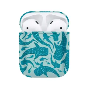 Whale Shark & Shark Scatter Line AirPods Case for Apple AirPods Gen 1 2 3 4 Pro 1 2 3 - Dual Layer Protection with Supplier Warranty
