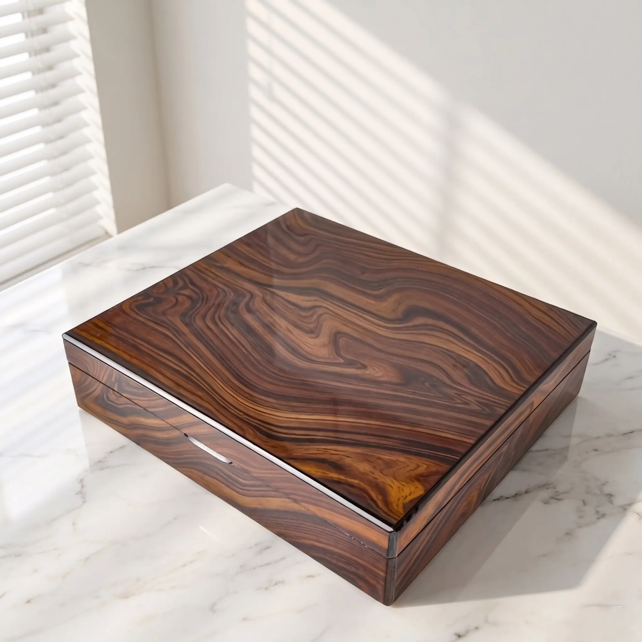 Premium Wooden Bluetooth Earbuds Storage Case – Luxury Walnut Finish Organizer Box for Wireless Headphones, Portable Protective Holder for AirPods, Galaxy Buds & More (Elegant Brown)