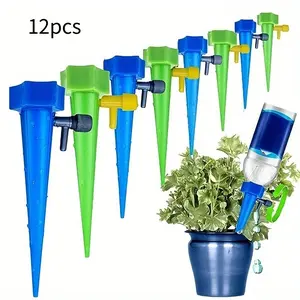 Self-Watering Plant Irrigation System - Automatic Drip Kit with Adjustable Valve Switch for Vacation Mode, Ideal for Indoor, Horticulture, and Office Plants, Assorted Colors