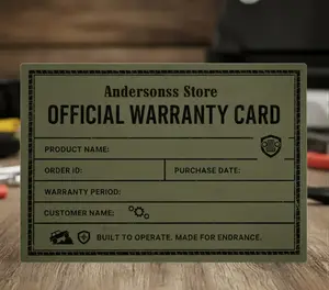 OFFICIAL WARRANTY CARD by Andersonss