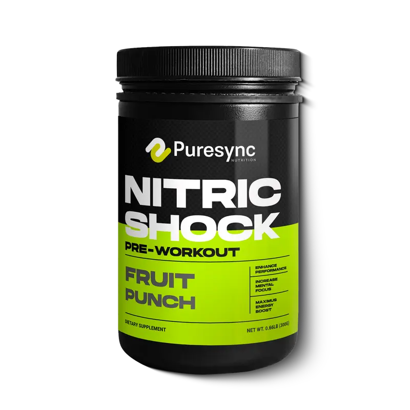 PureSync - Nitric Shock Pre-Workout Powder (Fruit Punch) - 0.66lb 30 Scoop