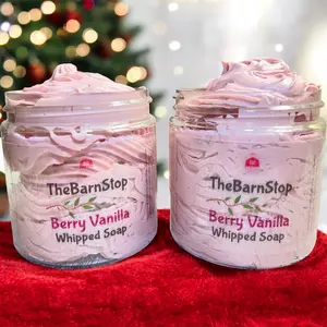 Whipped Soap Berry Vanilla - Whipped Shave Soap, Body Wash, Shaving Cream - Refreshing Berry Scent - Handcrafted Luxury Skincare hygiene products