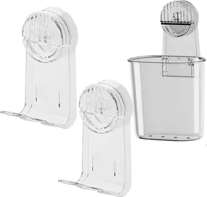 3 Pack Vacuum Suction Cup Hooks Set for Shower Kitchen Storage Glass Window Tile  Heavy Duty Suction Cup Hooks. Toothbrush Suction Holder Multifunctional Waterproof Removable Reusable Clear