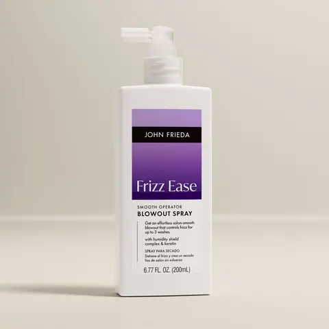 John Frieda Smooth Operator Blowout Spray, Anti-Humidity, Hair Gloss, Heat Protection Spray for Hair, 6.77 Fl Oz