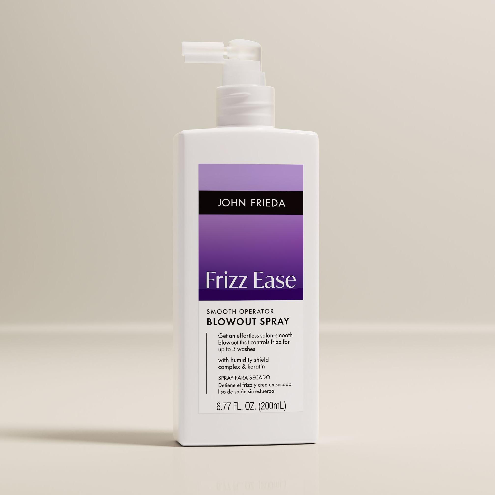 John Frieda Smooth Operator Blowout Spray, Anti-Humidity, Hair Gloss, Heat Protection Spray for Hair, 6.77 Fl Oz