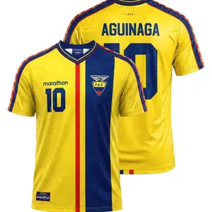 Ecuador National Team Retro Jersey 1990s Álex Aguinaga #10 Football Shirt