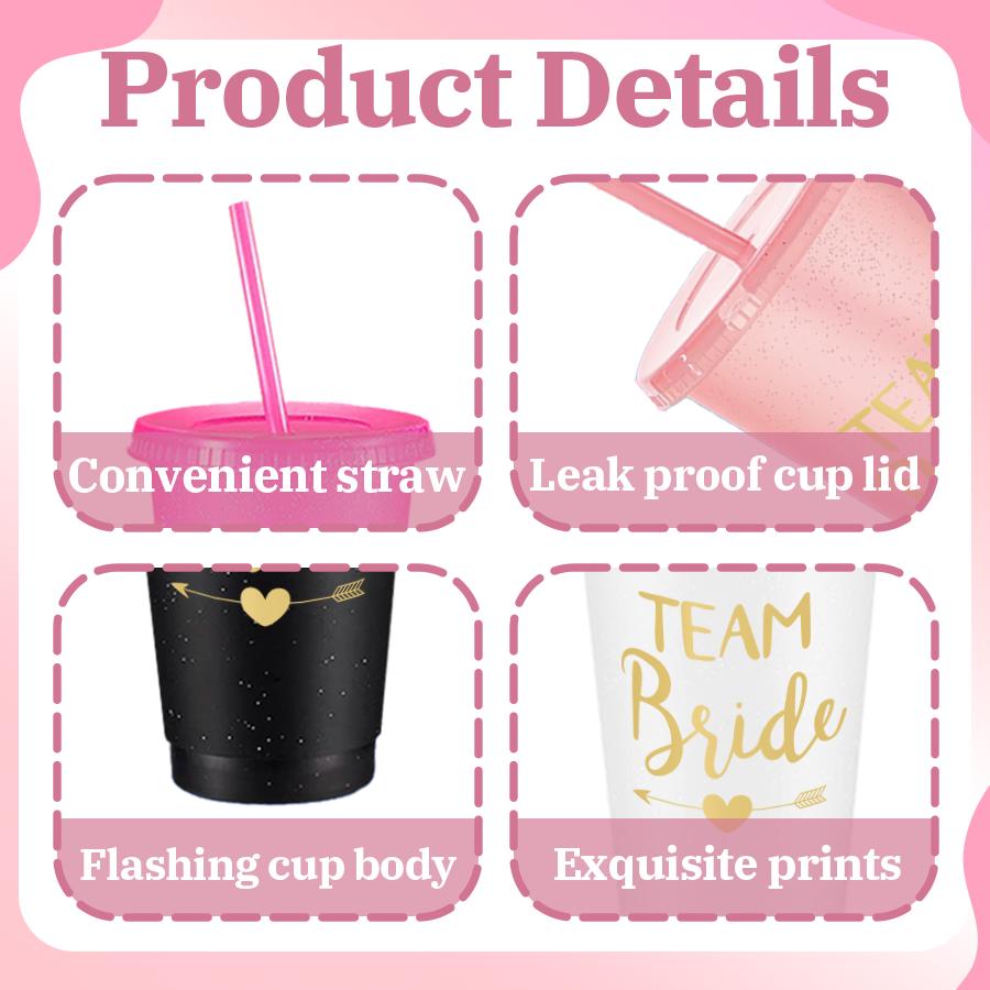 HILAKE 20pcs 24oz water bottle, available in a variety of colors, with lid, straw, cup brush and straw brush, perfect for iced coffee, water and juice, great gift for weddings, parties and birthdays, Mother's Day, Valentine's Day and St. Patrick's Day