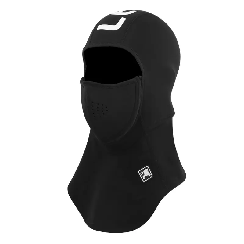 Unisex Stretchy Fleece-Lined Balaclava - Windproof, Waterproof, Breathable, Heat-Insulating, Warm, Skin-Friendly Free Size Winter Hood with Magnetic Snap, Adjustable Mesh, 40x25cm for Skiing, Cycling