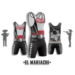 El Mariachi Singlet by Supreme Singlets,  cool wrestling singlets