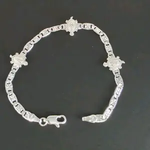TURTLES Beautiful Bracelet silver-plated 7 ½"inches fancy design NEW STYLE