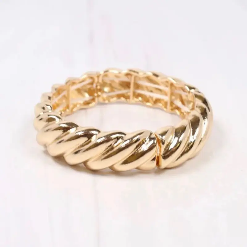 Vickery Twisted Stretch Bracelet Gold