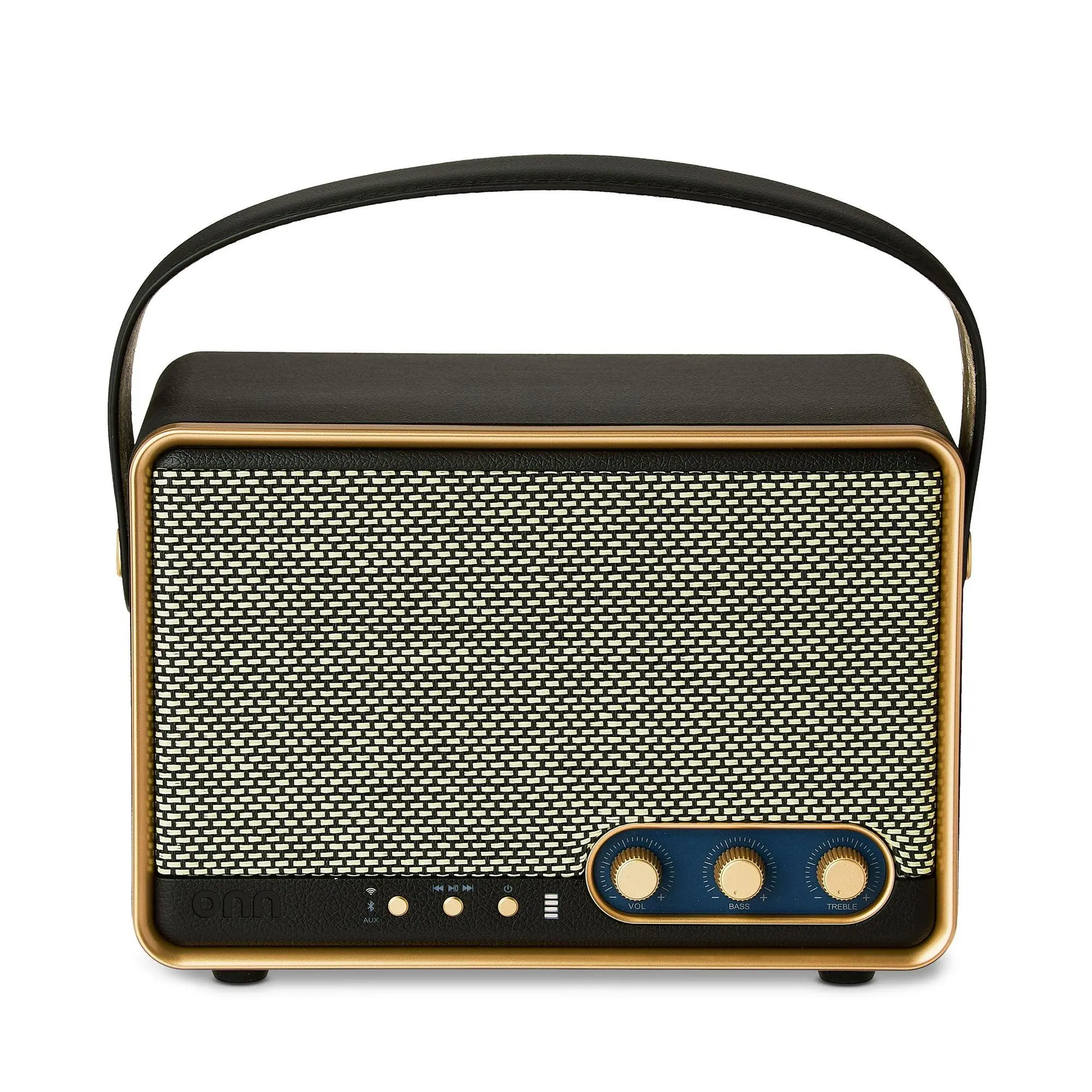 onn Large Wi-Fi Speaker with 360-Degree Directional Sound, Black