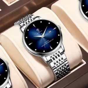 GOHUOS Luxury Simple Men Watch Waterproof Luminous Stainless Steel Date Wristwatch For Man Quartz Clock Business Men's Watches