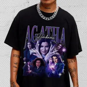 (Sale Off Up To 50%) Agatha Harkness 90s Bootleg Tee, Kathryn Hahn, Retro Shirt, Scarlet Witch Wandavision, Sweatshirt, Hoodie
