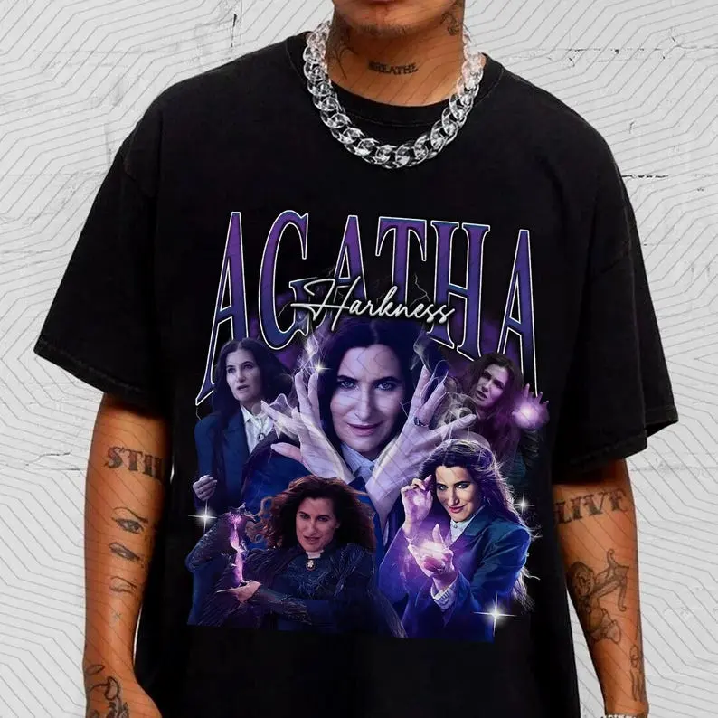 (Sale Off Up To 50%) Agatha Harkness 90s Bootleg Tee, Kathryn Hahn, Retro Shirt, Scarlet Witch Wandavision, Sweatshirt, Hoodie