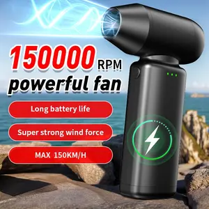 Powerful Turbine Fan Cordless Handheld Blower, Rechargeable 4000mah Battery, Durable for Snow Removal, Leaf Blowing, Dust Cleaning, BBQ Ventilation