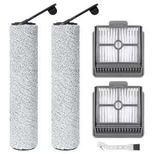 Roller Brush and HEPA Filter for DREAME H12S Wet Dry Vacuum Cleaner Replacement Parts, 2 Roller Brush + 2 HEPA Filters + 1 Cleaning Brush