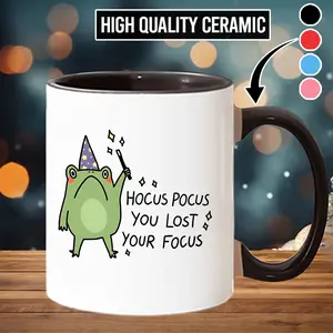 Hocus Pocus You Lost Your Focus Funny Frog Coffee Mug - scs12334