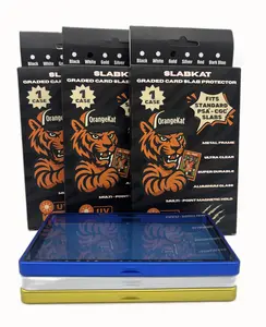 PSA & CGC Slab Protector | 18 Magnet Graded Card Display Case | Aluminum Frame | UV Protection | 3 Pack Bundle of One Each - Blue, White, Gold
