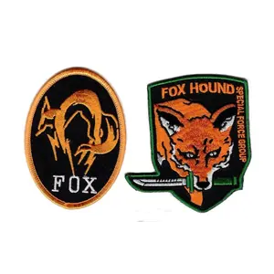 Fox Hound Metal Gear Solid Phantom Special Force Group Ghost 2pcs Hook Patch