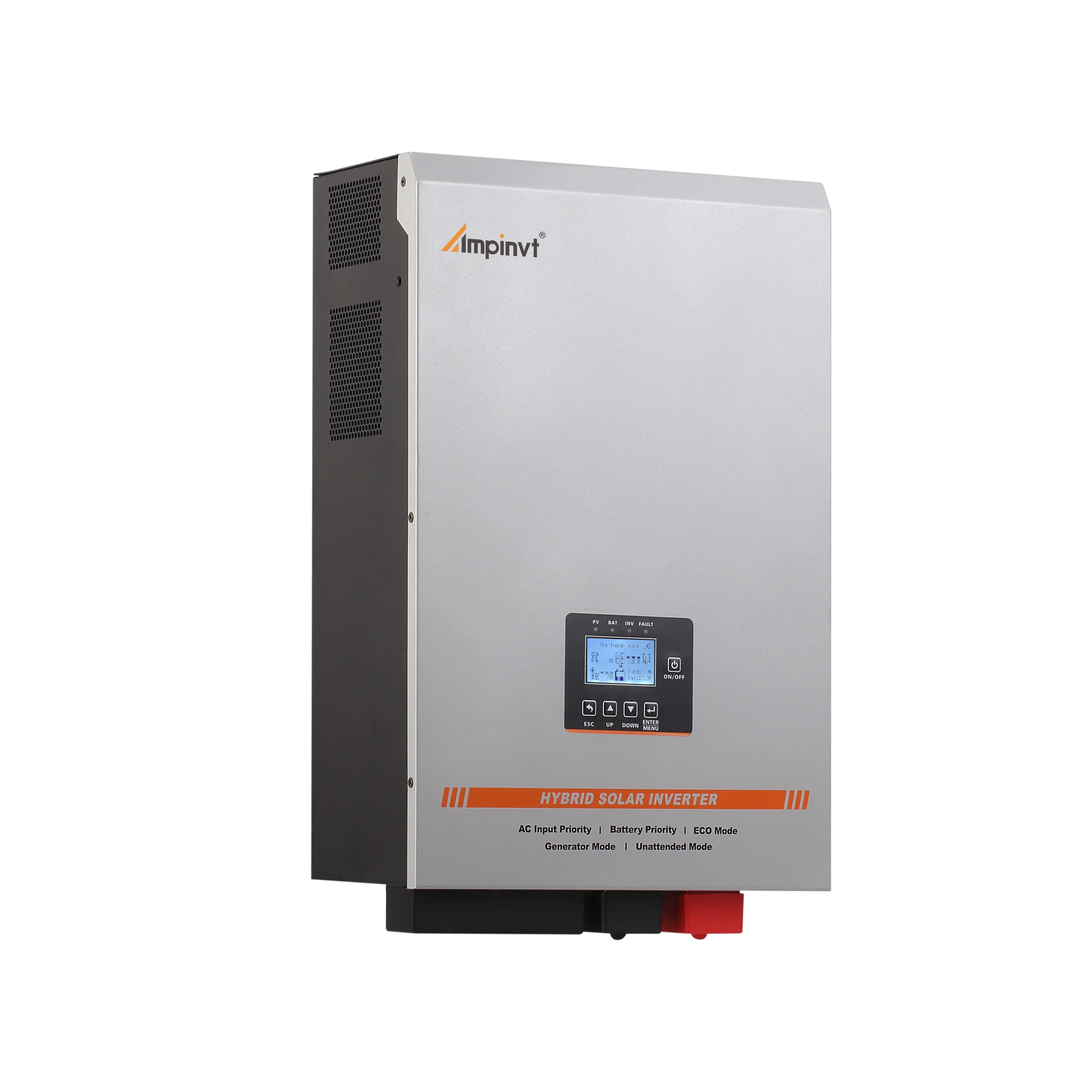 Ampinvt 3500W Low Frequency Solar Inverter 48V DC to 120V AC, Off Grid Pure Sine Wave Inverter Charger Built-in 80A MPPT Solar Controller and 35A AC Charger, Support Lead Acid Lithium Gel Battery