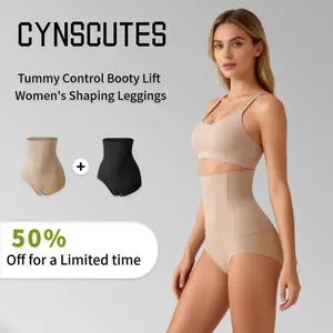 CYNSCUTES Women's Seamless High Waisted Shaping Shorts, Tummy Control & Butt Lift Body Shaper, Medium Compression Thigh Slimmer Girdle Underwear.