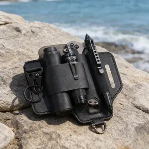 Men's casual solid color  waist bag, edc belt organizer,outdoor multi-purpose waist bag, tool storage waist bag suitable for outdoor fishing, hunting, gathering, daily commuting, EDC storage bag, knife cover, Hiking Trekking Rucksack