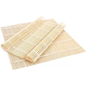 2 Pack Bamboo Sushi Rolling Mat, Sushi Roll Maker, Sushi Making Kit, 9.5" x 9.6" Sushi Maker