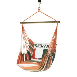 University of Miami Hurricanes Hanging Chair Swing, Officially Licensed U MIAMI Home Decor, Canes Gift Idea