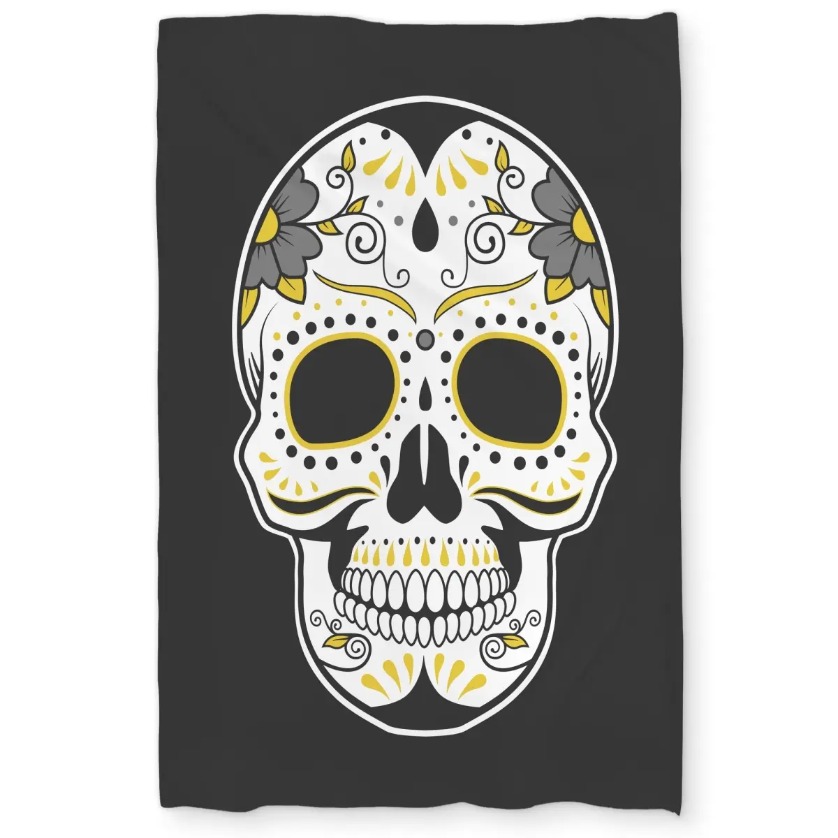 360 Stand Mexican Sugar Skull Cultural Art Duvet Cover Set - Twin Size, Day of the Dead Themed, Microfiber Face, Vibrant Print, Unique Home Decor Bedding, Bedroom Bedding Set, Mexican Sugar Skull Art, Twin Sized Bed, Twin Size Bed
