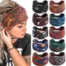 Bohemian Star Moon Print Wide Headband, Fashion Non-Slip Tie Sweat Sports Headband, Sweat Absorbing Headband, Yoga Running Daily Wear Hair Band, Stylish Accessory, Fashion Headbands