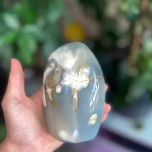 Orca Agate free form crystal natural Madagascar stone