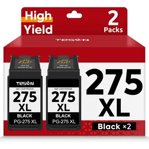 PG-275XL 275XL Black Ink Cartridges Remanufactured Replacement for  275XL 275 PG-275 PG275 XL Black High Yield for PIXMA TR4720 TS3522 TS3500 TR4700 TR4722 TS3720 printer Ink  (2 Black)