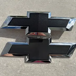 New Chrome Black Front & Tailgate Bowtie Emblem for 2016 - 2018 Silverado 1500 High-Quality Replacement Parts