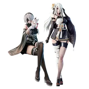 Exquisite Anime 2B YoRHa PVC Action Figure, Elegant Kimono Design Doll Model, Fine Detailed Craft Figurine, Perfect Desktop Decoration & Collectible Gift for Anime Fans
