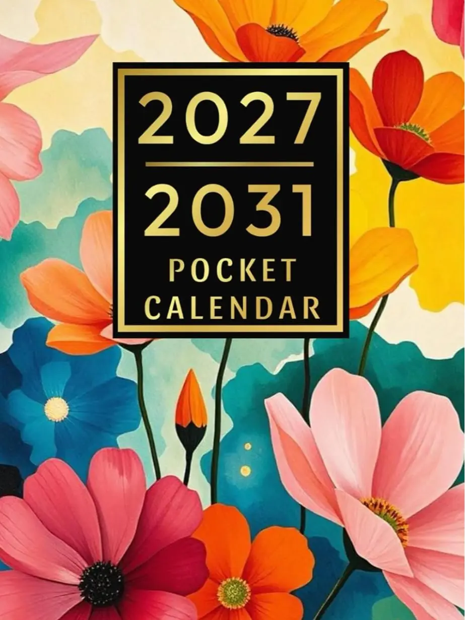 2027-2031 Pocket Calendar 5 Years Planner from January 2027 to December 2031 with Holidays