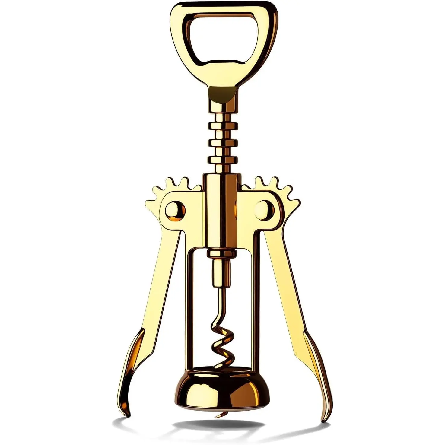 Gold Wine Opener, Zinc Alloy Premium Wing Corkscrew with Multifunctional Bottles Opener, Sharp Wine Corkscrew Gift