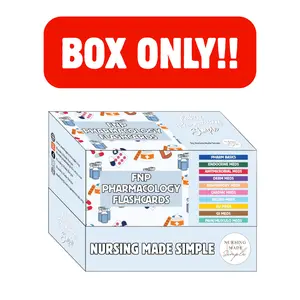 BOX ONLY, FNP Pharmacology Flashcards Box