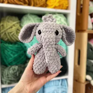 Handmade Crochet Small Elephant Plushie