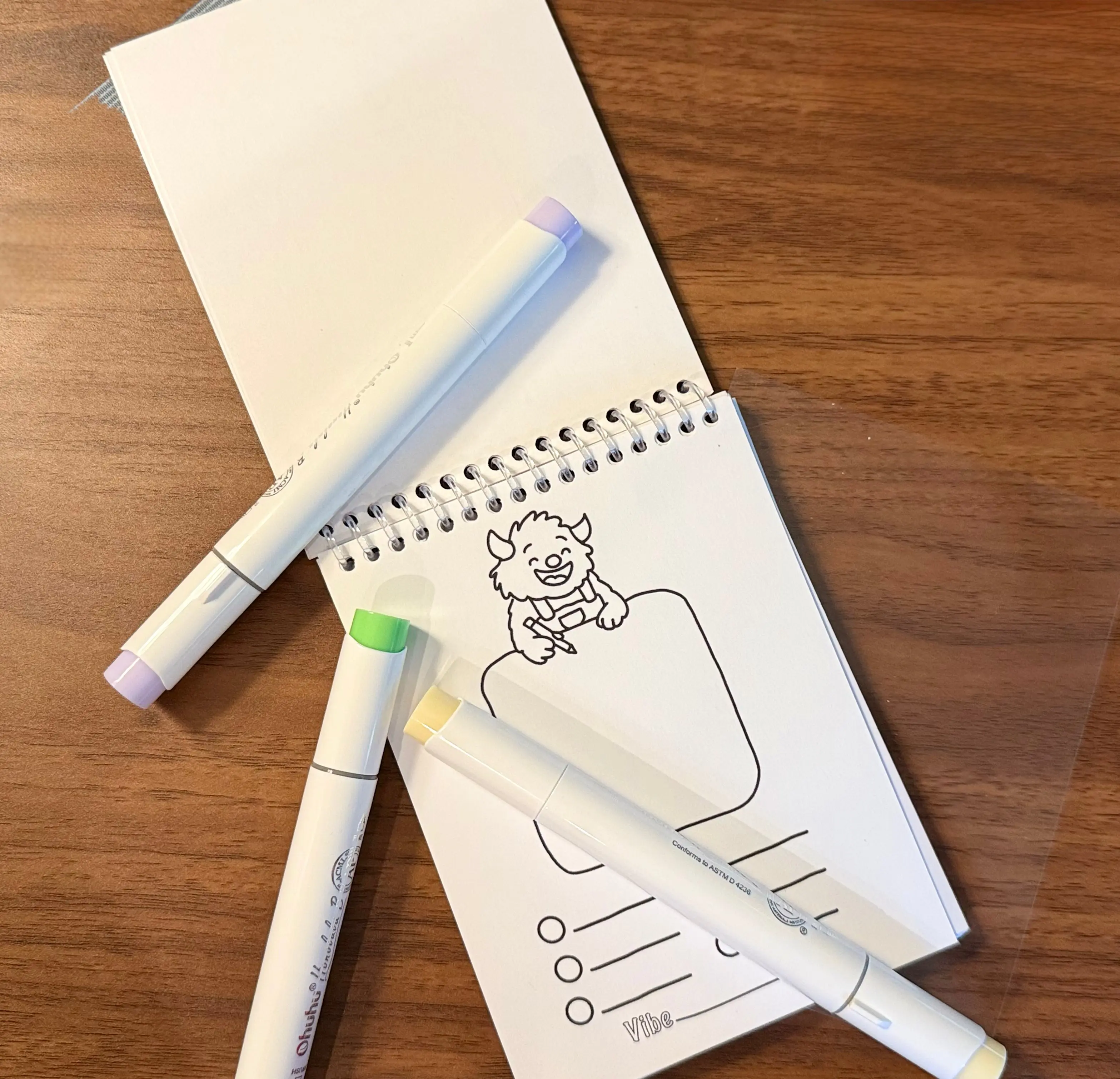 Swatchy Little Monster L Pocket-Sized Palette Creator Cute + Practical Children's Activity Book - Companion Art for Kids Unisex Coloring Gift, Illustrated Arts Crafts Stationery DIY Book with Aesthetic Color Stories, Favorite Blends, Go-To Marker Combos,